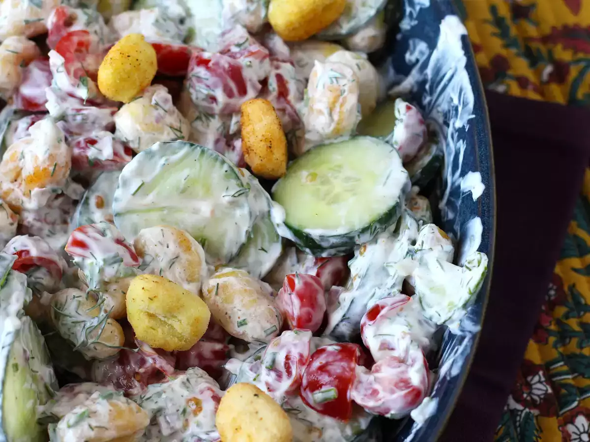 Rapea gnocchi-salaatti, erittäin trendikäs, maukas ja tasapainoinen, täydellinen kesään! - kuva 2