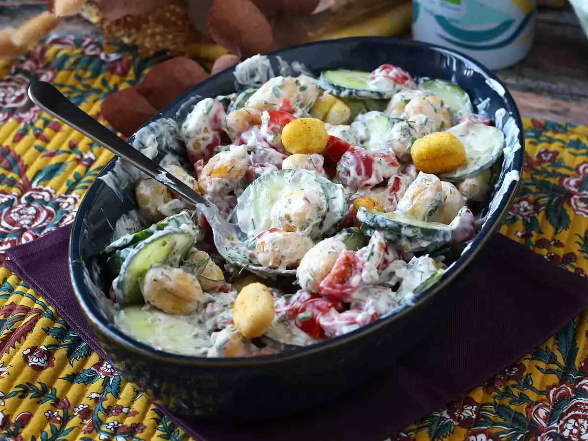 Rapea gnocchi-salaatti, erittäin trendikäs, maukas ja tasapainoinen, täydellinen kesään! - kuva 3