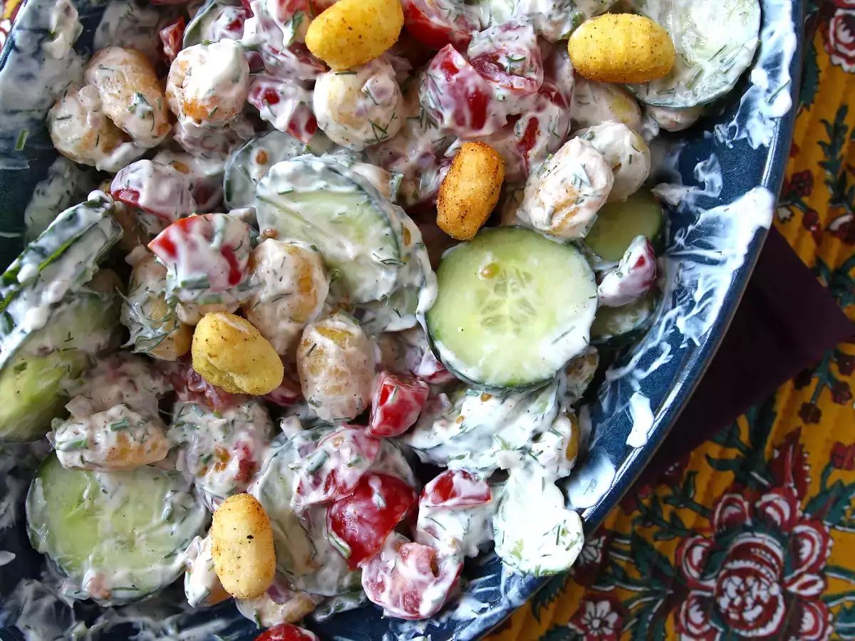 Rapea gnocchi-salaatti, erittäin trendikäs, maukas ja tasapainoinen, täydellinen kesään! - kuva 4