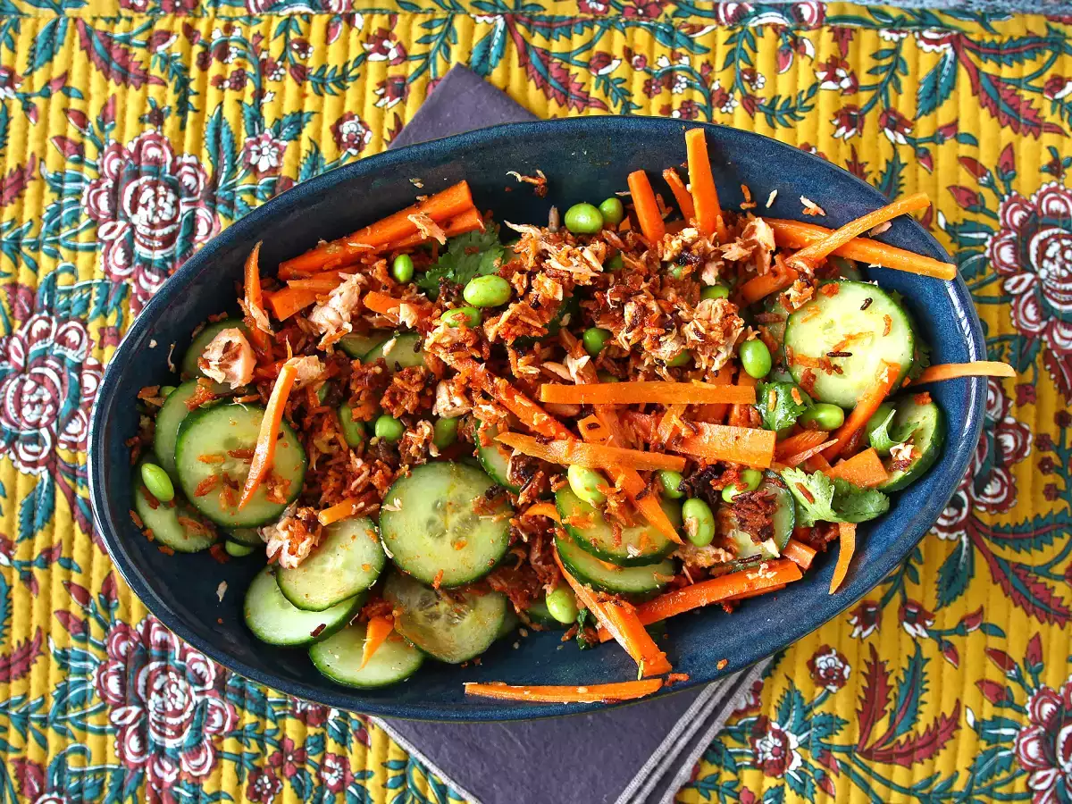 Rapea, mausteinen lohi rapea riisisalaatti! - kuva 6