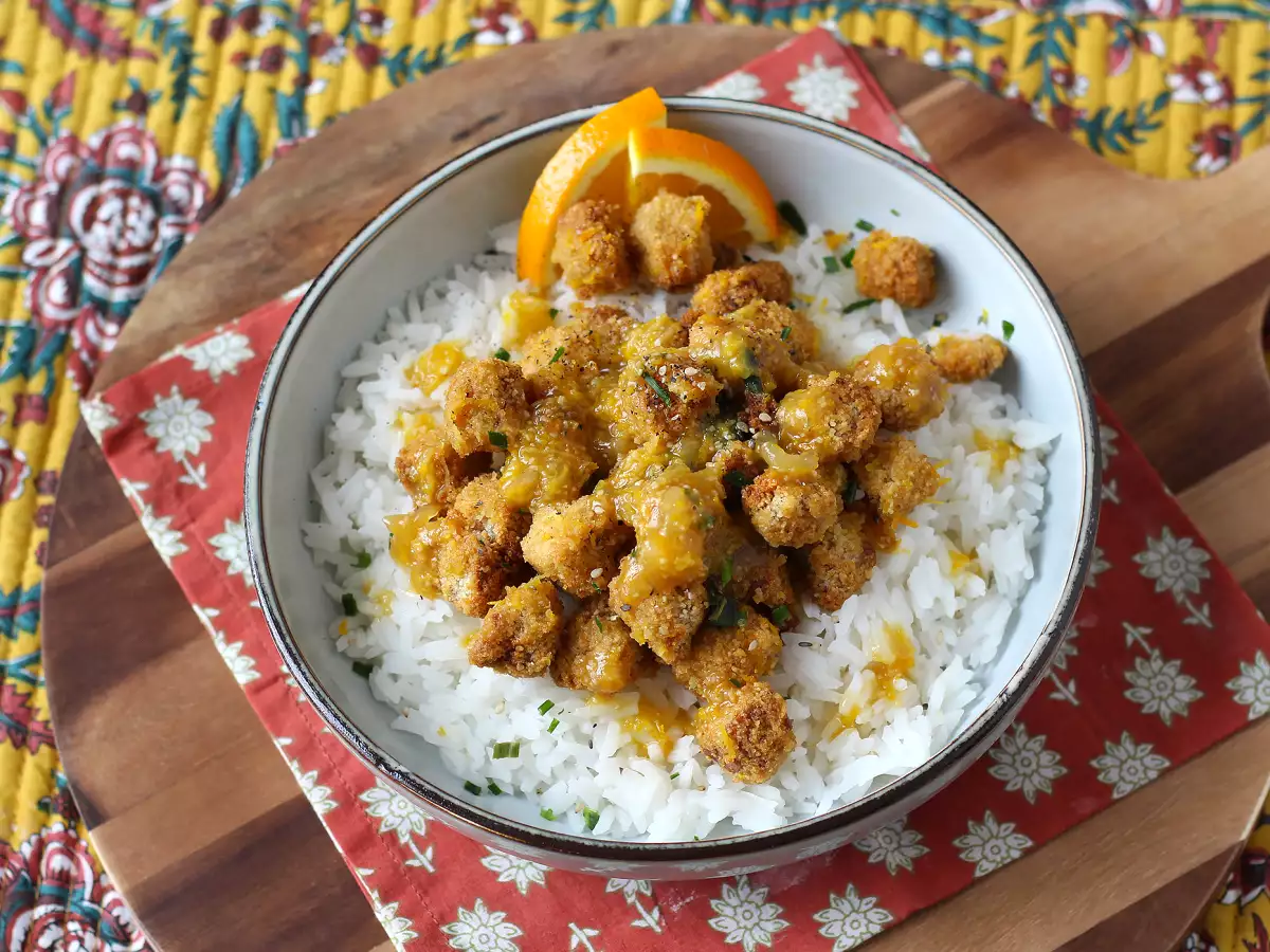Rapeaa appelsiinitofua orange chicken -tyyliin - kuva 2