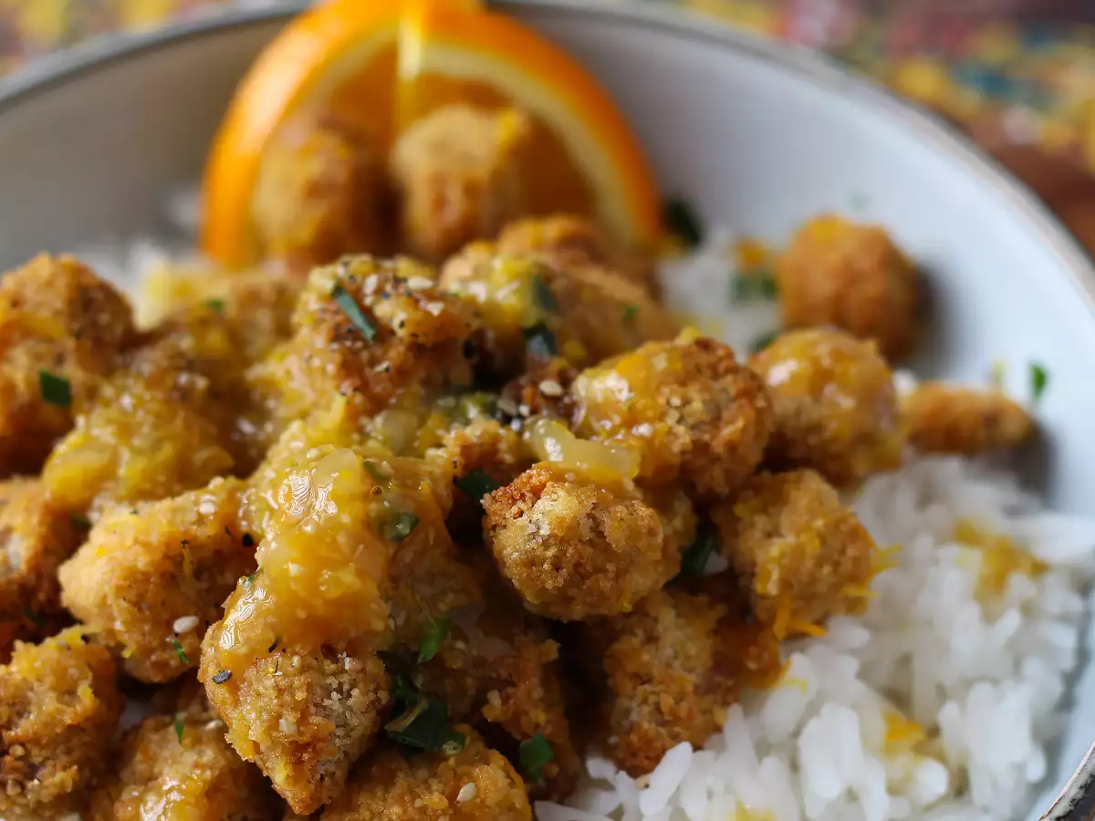 Rapeaa appelsiinitofua orange chicken -tyyliin - kuva 4
