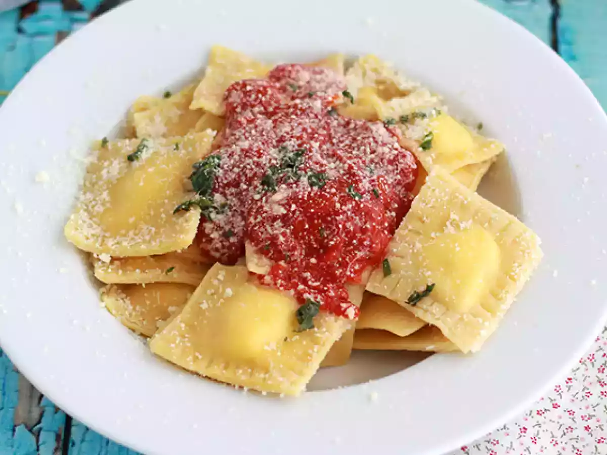 Ricotta ravioli, vaiheittainen resepti