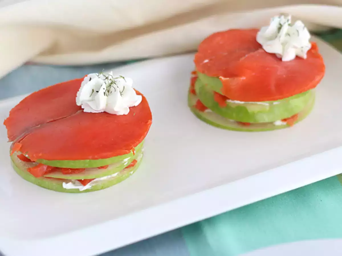 Savulohimillefeuille vihreästä omenasta - kuva 3