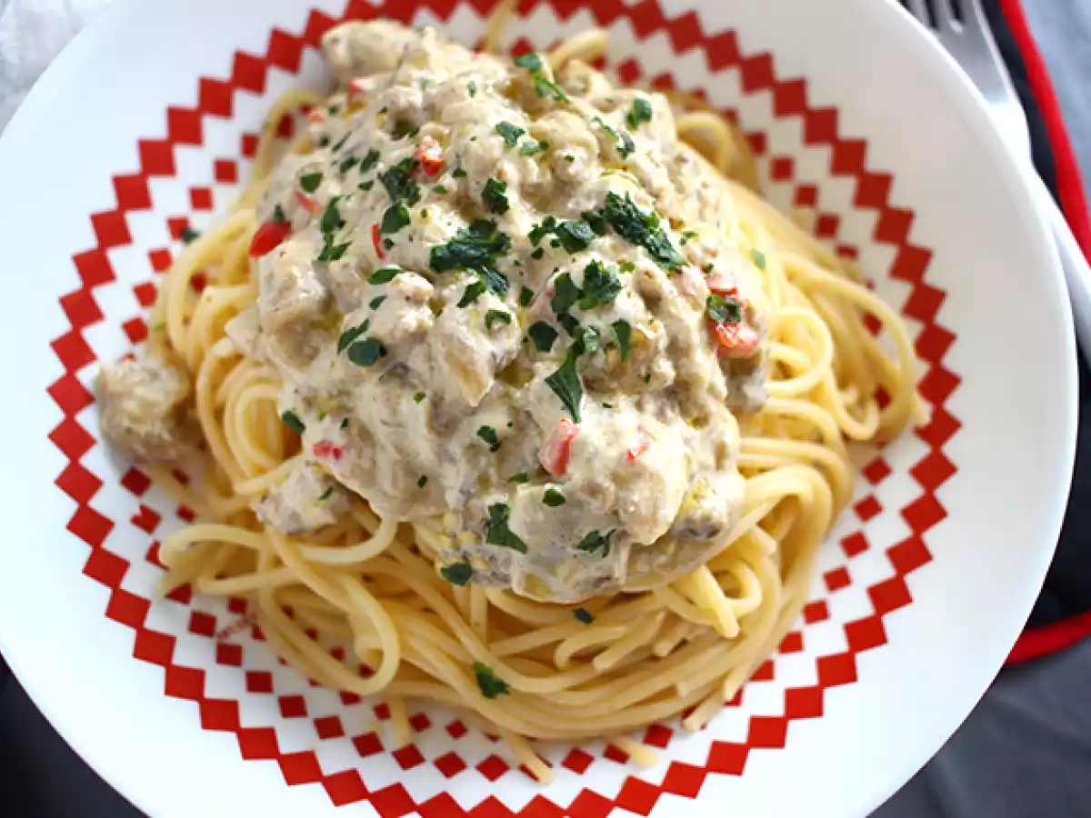 Spagetti munakoisokarbonaralla