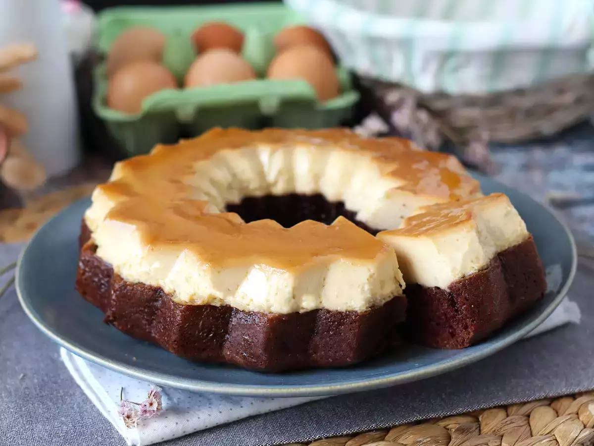 Suklaa-flan – täydellinen yhdistelmä mehevää suklaakakkua ja vaniljaista karamellivanukasta - kuva 7