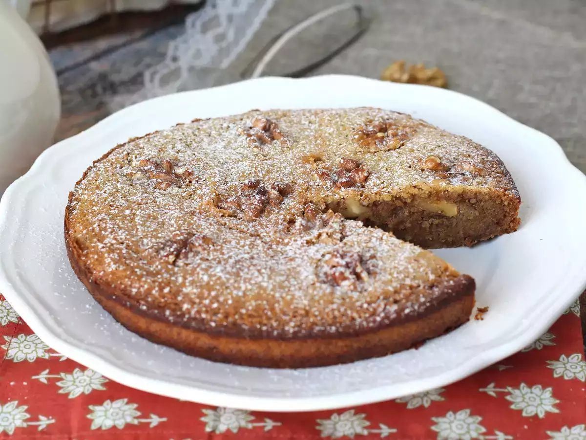 Superhelppo saksanpähkinäkakku, joka on tehty vain 4 ainesosasta. - kuva 3