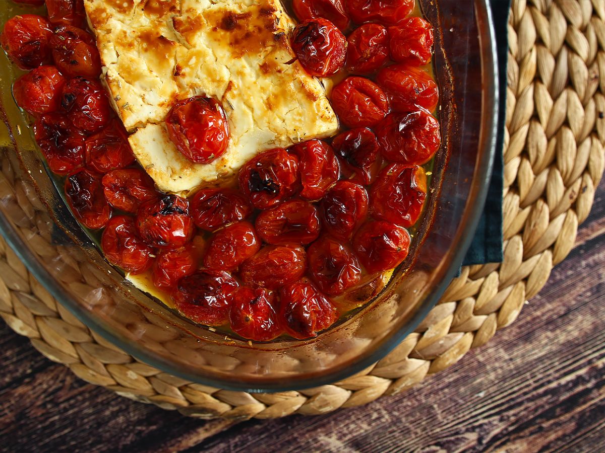 Tagliatelle feta ja kirsikkatomaatit - paistettu fetapasta - kuva 2
