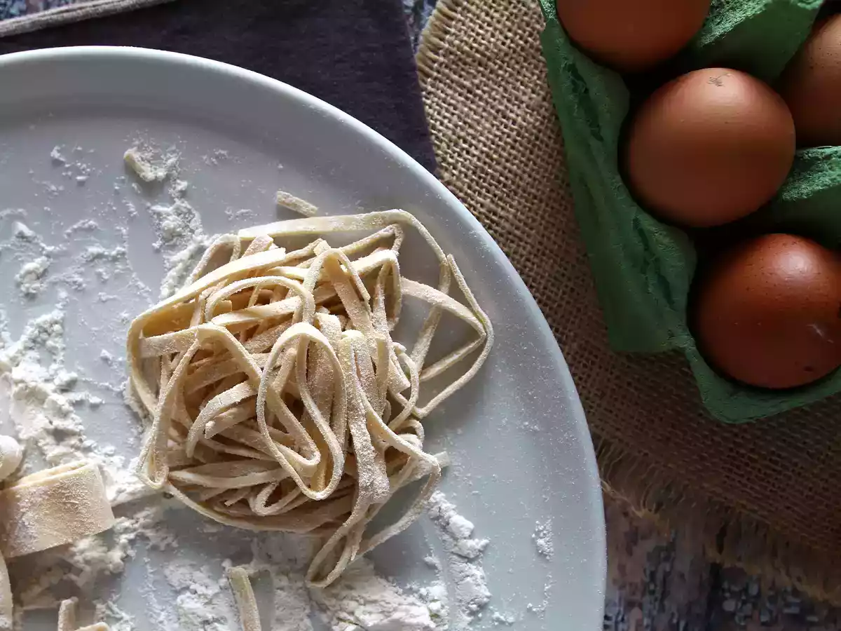 Tagliolini, vaiheittainen ohje niiden valmistamiseen kotona