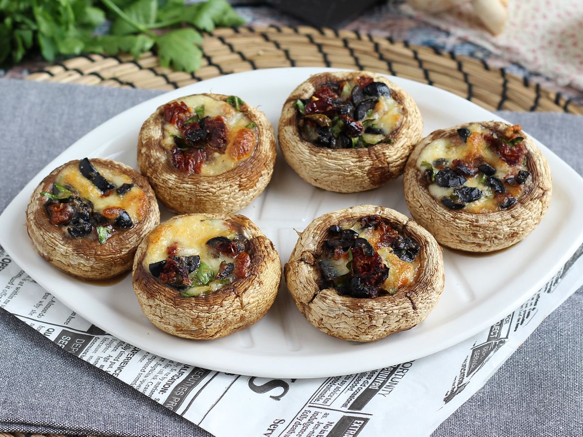 Täytetyt ja paistetut sienet uunissa (loistava idea aperitiiviksi). - kuva 5