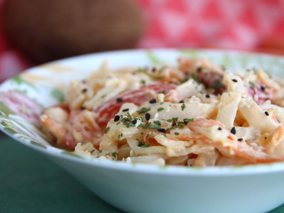 Thai Pasta (kookoskerma-nuudelit katkarapujen ja vihannesten kera) - kuva 2