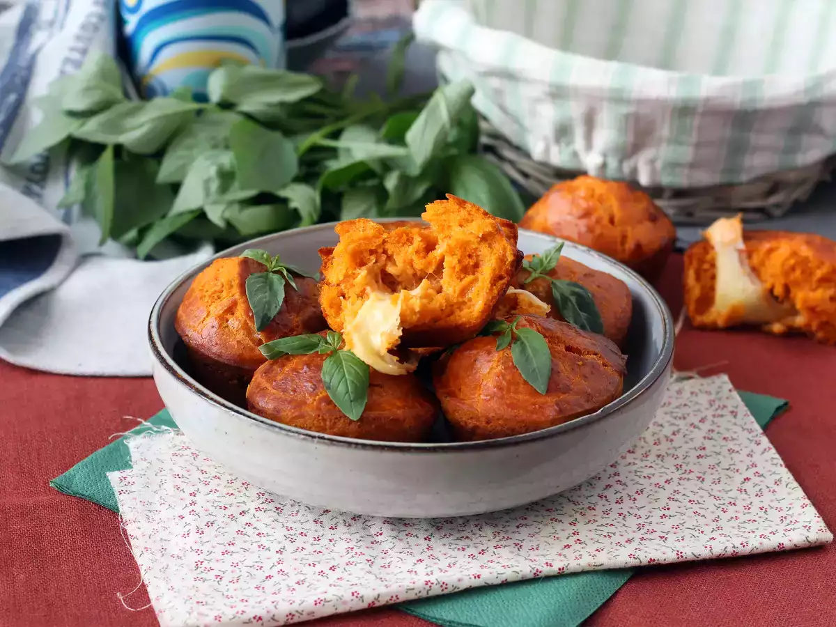 Tomaattimuffinit sulavalla mozzarellasydämellä - kuva 4