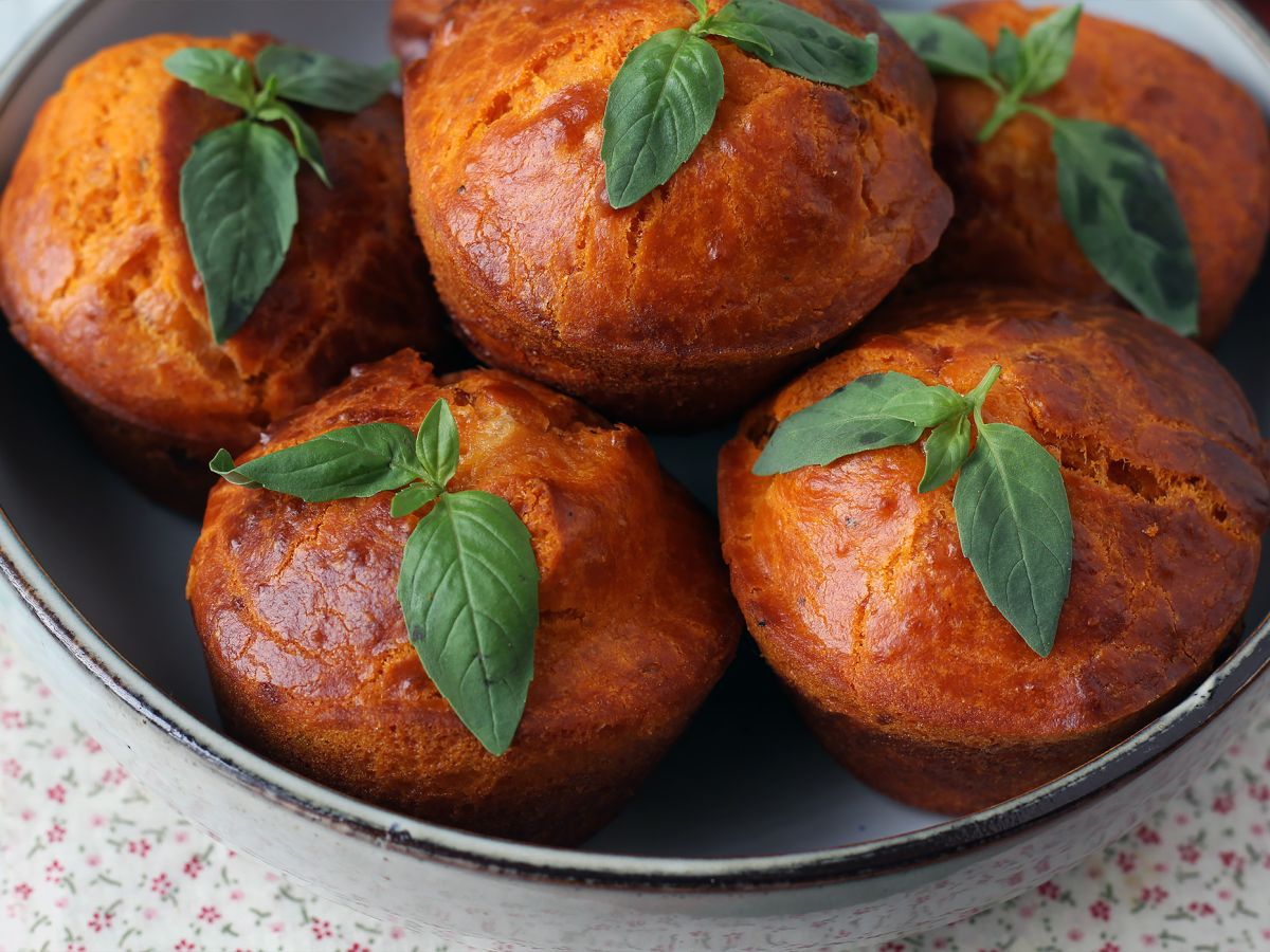 Tomaattimuffinssit sulavan mozzarellan sydämen kanssa - kuva 8