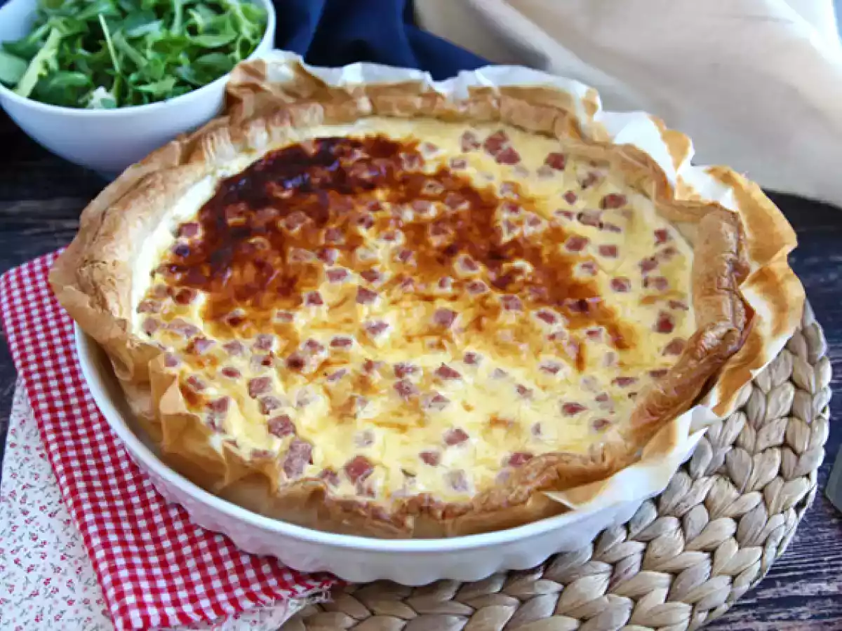 Vähärasvainen quiche kinkulla, juustolla ja jogurtilla!