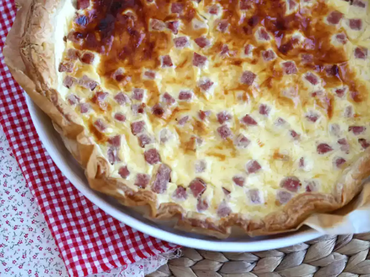 Vähärasvainen quiche kinkulla, juustolla ja jogurtilla! - kuva 2