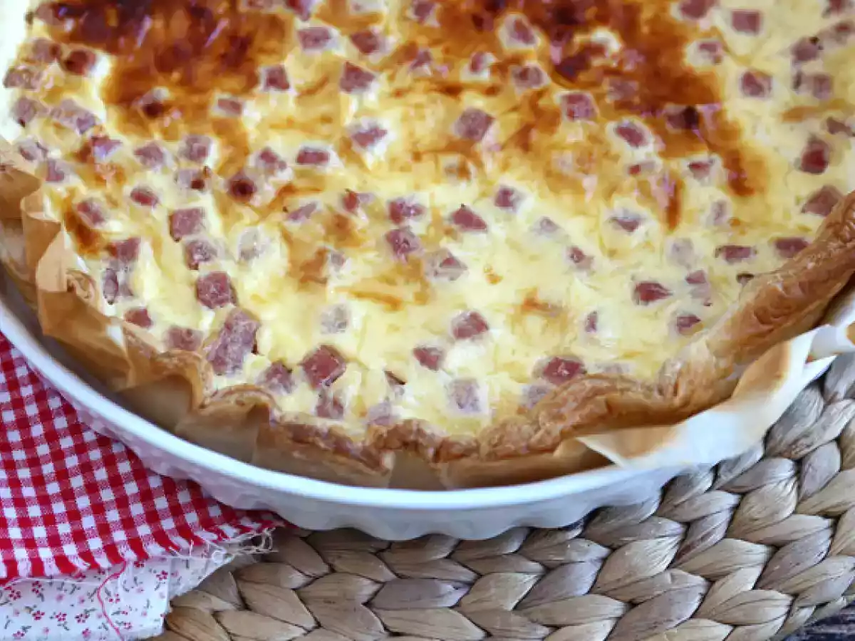 Vähärasvainen quiche kinkulla, juustolla ja jogurtilla! - kuva 4