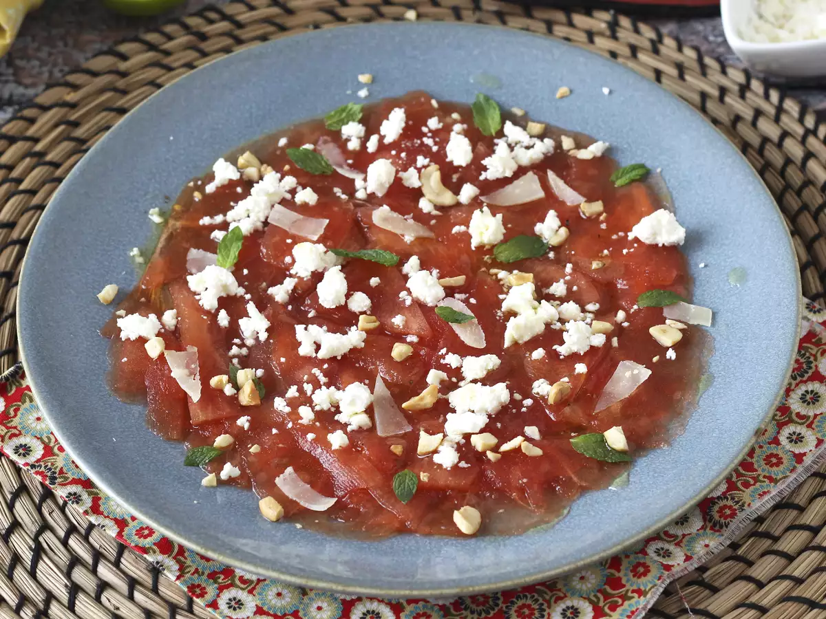Vesimelon carpaccio – virkistävä kesäinen alkupala - kuva 5