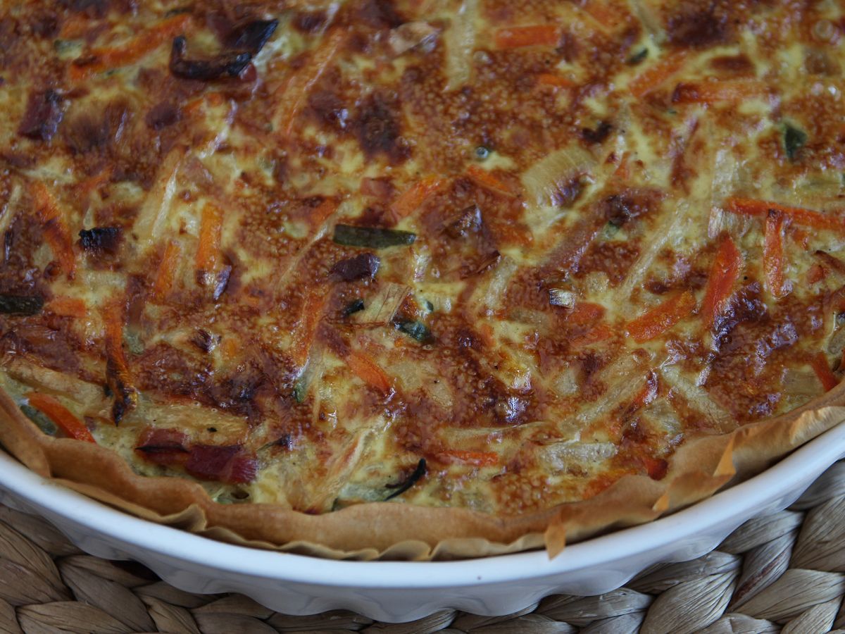 Vihannes- ja pekoniquiche, jota kaikki rakastavat! - kuva 3