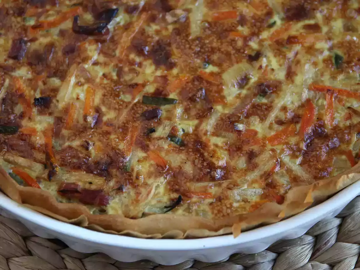 Vihannes- ja pekoniquiche, jota kaikki rakastavat! - kuva 3