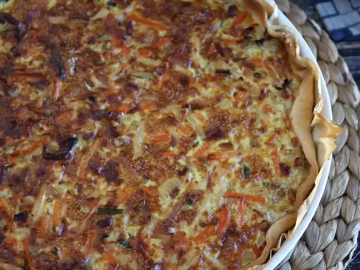 Vihannes- ja pekoniquiche, jota kaikki rakastavat! - kuva 4