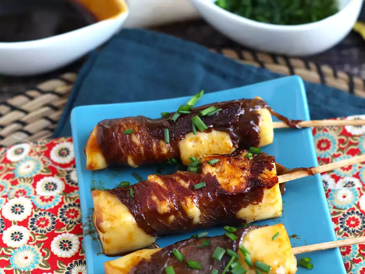 Yakitori-naudanlihavartaat juustolla - kuva 3