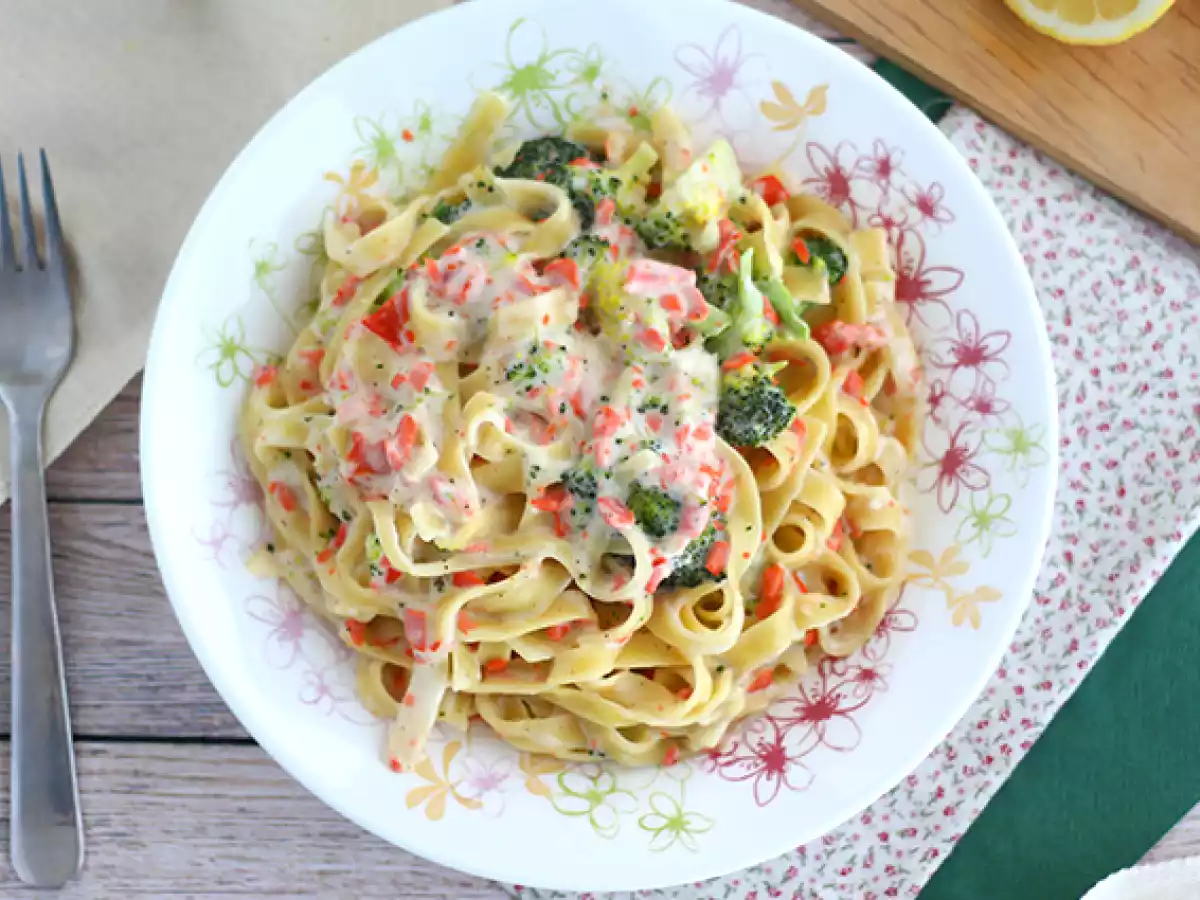 Yhden padan pasta - Tagliatelle lohen ja parsakaalin kanssa - kuva 3